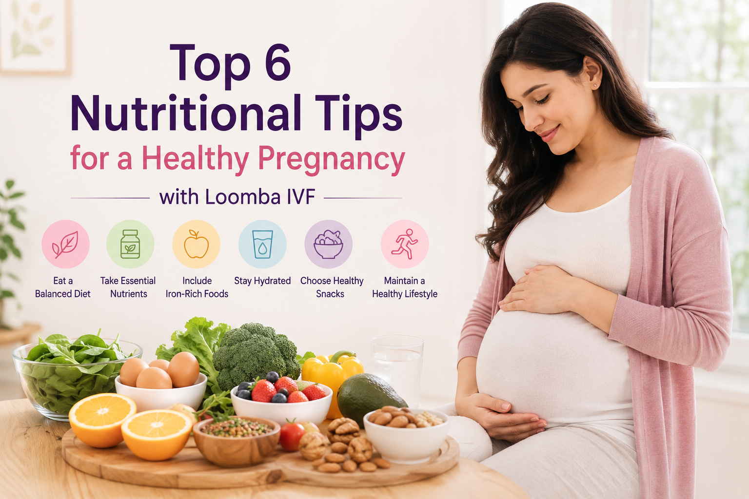 Top 6 Nutritional Tips for a Healthy Pregnancy with Loomba IVF